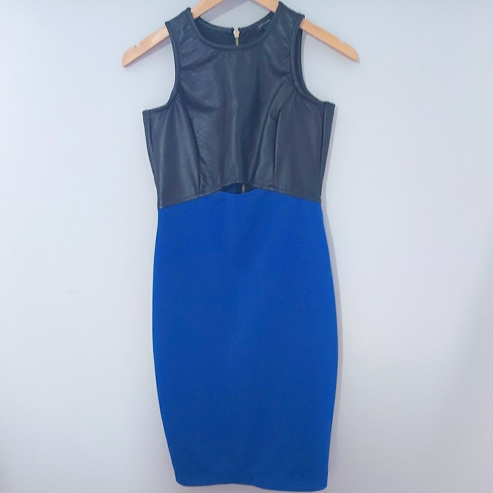 River Island Blue Black  Bodycon Dress